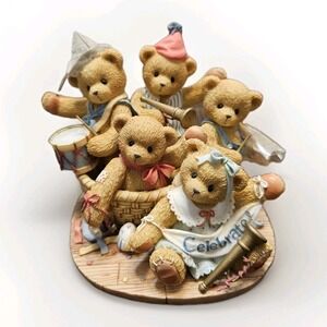 Cherished Teddies Figurine Tan 5Year Anniversary Commemorative Boxed Vintage 90s